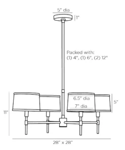 Arteriors Home New Arrivals Luciano Chandelier Antique Brass