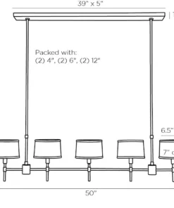 Arteriors Home Luciano Linear Chandelier Antique Brass New Arrivals