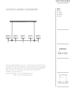 Arteriors Home Luciano Linear Chandelier Bronze 15 Arteriors Home Luciano Linear Chandelier Bronze