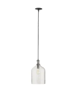 Arteriors Home New Arrivals Noreen Pendant Clear Seedy Glass