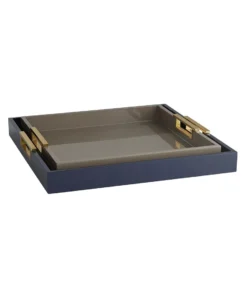 Arteriors Home Parker Large Tray Navy New Arrivals