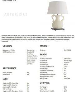Arteriors Home Positano Lamp 16 Arteriors Home Positano Lamp