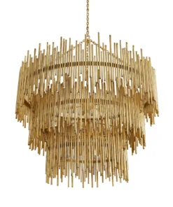Arteriors Home Prescott Three Tiered Chandelier Gold Leaf