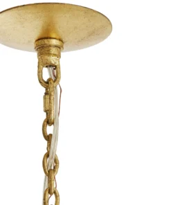 Arteriors Home Prescott Three Tiered Chandelier Gold Leaf
