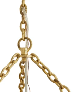 Arteriors Home Prescott Three Tiered Chandelier Gold Leaf