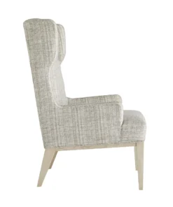 Arteriors Home Idol Wing Chair Platinum Tweed Smoke