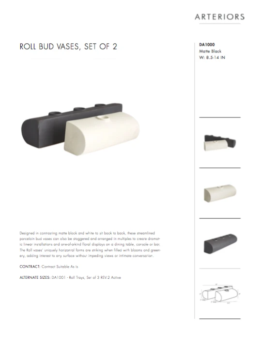 Arteriors Home Roll Bud Vases Set Of Two New Arrivals 11 Arteriors Home Roll Bud Vases Set Of Two New Arrivals