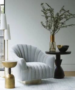 Arteriors Home Springsteen Chair Flint Velvet Champagne Swivel New Arrivals