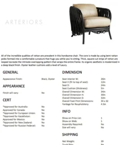 Arteriors Home New Arrivals Strata Lounge Chair Black