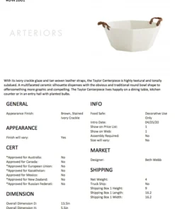 Arteriors Home Taylor Centerpiece New Arrivals