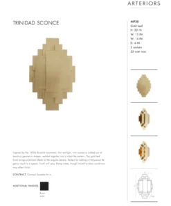 Arteriors Home Trinidad Sconce Gold Leaf New Arrivals 19 Arteriors Home Trinidad Sconce Gold Leaf New Arrivals