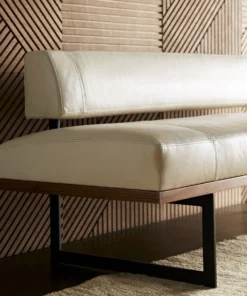 Arteriors Home Tuck Bench Ivory Leather New Arrivals