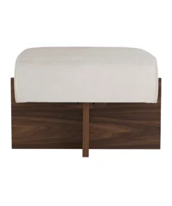 Arteriors Home New Arrivals Tuck Ottoman Ivory Leather