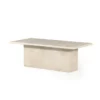 Four Hands New Arrivals Arum Coffee Table Cream Marble