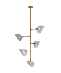 Arteriors Home New Arrivals Bend Chandelier Smoke Brass