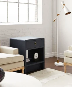 Bungalow 5 New Arrivals Benjamin 1 Drawer Side Table Navy Blue 14 Bungalow 5 New Arrivals Benjamin 1 Drawer Side Table Navy Blue