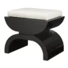 Worlds Away New Arrivals Biggs Stool Black Lacquer