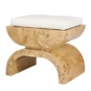 Worlds Away Biggs Stool Burl Wood