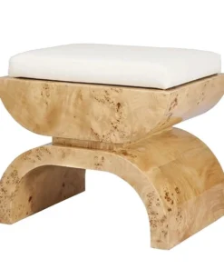 Worlds Away Biggs Stool Burl Wood