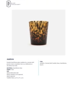 Blue Pheasant New Arrivals Andrew Tumbler Set Tortoiseshell Set Of 6