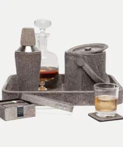 Blue Pheasant Browmley Tray Gray Hide