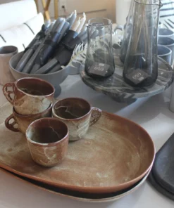 Blue Pheasant New Arrivals Dexter Lava Clay Mug Set Of 4