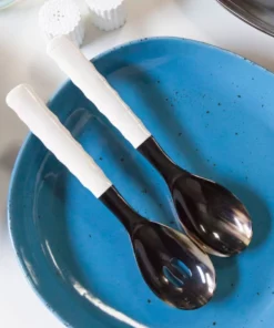 Blue Pheasant Halette Mixed Black Serving Set