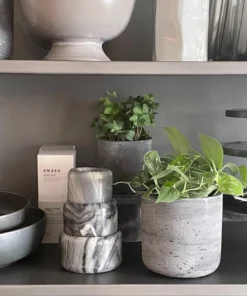 Blue Pheasant New Arrivals Mavis Gray Marble Small Serving Bowls Set Of 3