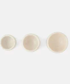 Blue Pheasant New Arrivals Mavis White Marble Small Serving Bowls Set Of 3