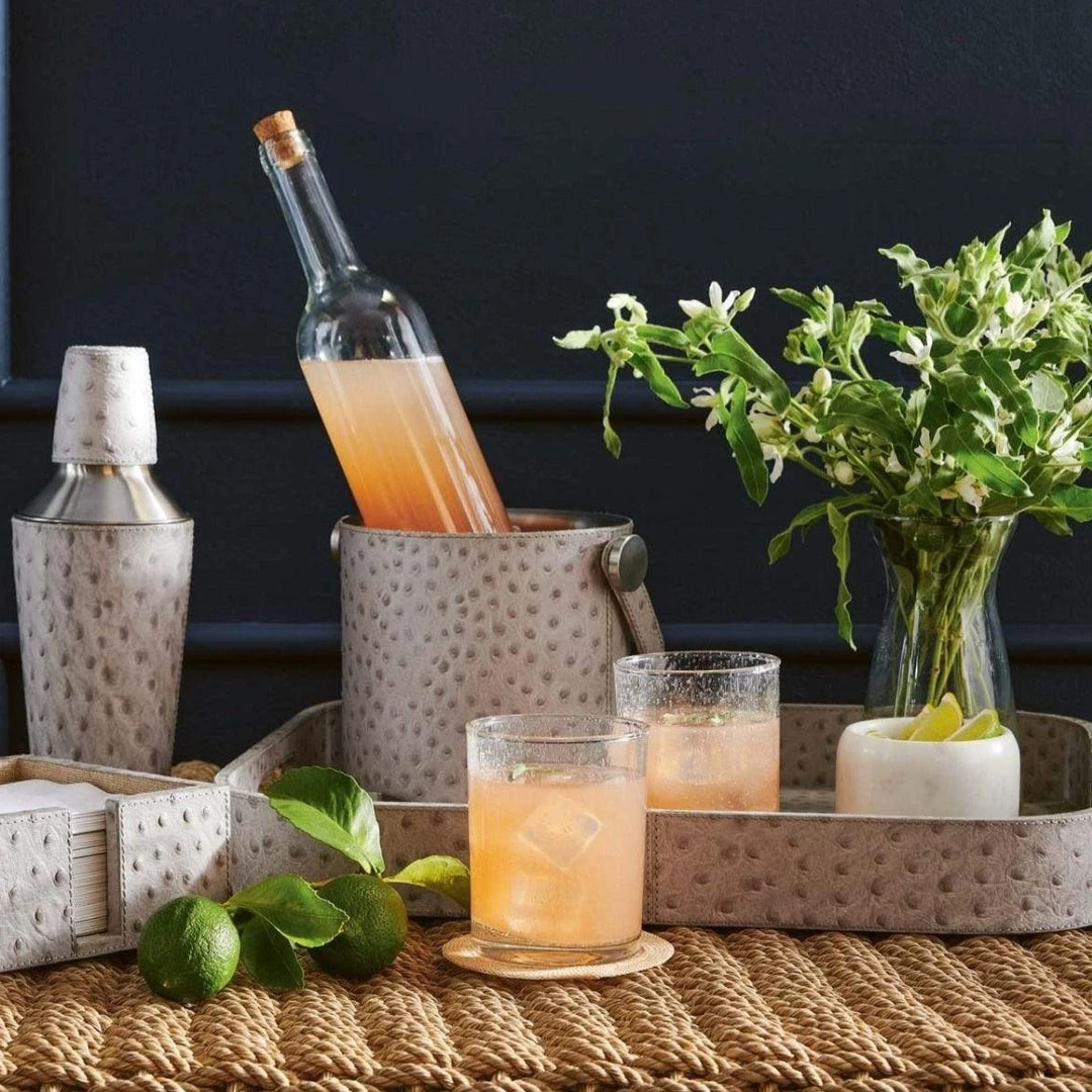 Blue Pheasant Witney Tray Light Gray Ostrich New Arrivals 4 Blue Pheasant Witney Tray Light Gray Ostrich New Arrivals