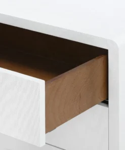 Bungalow 5 Bryant Linen 3 Drawer Side Table White New Arrivals