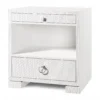 Bungalow 5 New Arrivals Frances 2 Drawer Side Table White