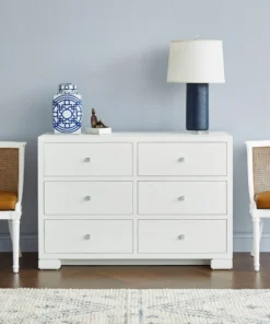 Bungalow 5 Frances Extra Large 6 Drawer Chest White 13 Bungalow 5 Frances Extra Large 6 Drawer Chest White