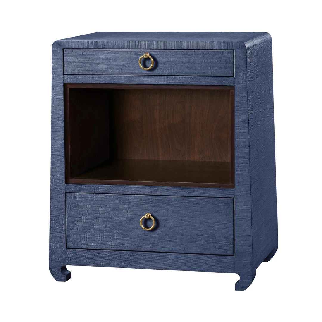 Bungalow 5 New Arrivals Ming 2 Drawer Side Table Navy Blue 3 Bungalow 5 New Arrivals Ming 2 Drawer Side Table Navy Blue