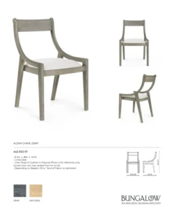 Bungalow 5 Alexa Chair Gray New Arrivals 25 Bungalow 5 Alexa Chair Gray New Arrivals