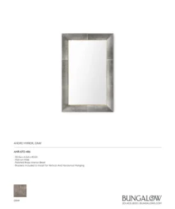 Bungalow 5 Andre Mirror Gray New Arrivals