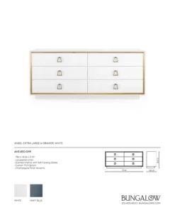 Bungalow 5 New Arrivals Ansel Extra Large Dresser White 21 Bungalow 5 New Arrivals Ansel Extra Large Dresser White