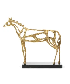 Bungalow 5 Arabian Horse Statue Gold