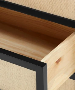 Bungalow 5 Astor 3 Drawer Side Table Black