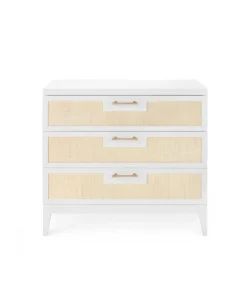 Bungalow 5 New Arrivals Astor 3 Drawer Side Table White