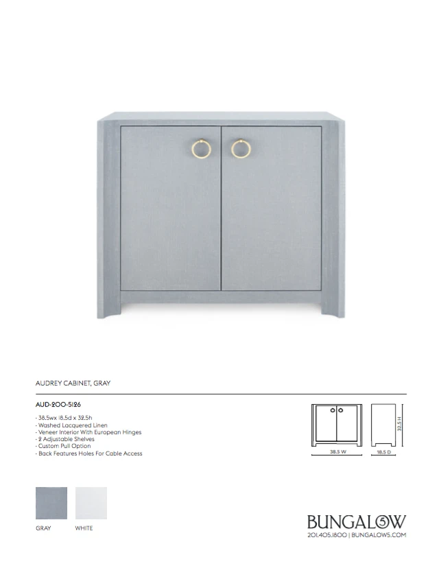 Bungalow 5 Audrey Cabinet Grey New Arrivals 11 Bungalow 5 Audrey Cabinet Grey New Arrivals