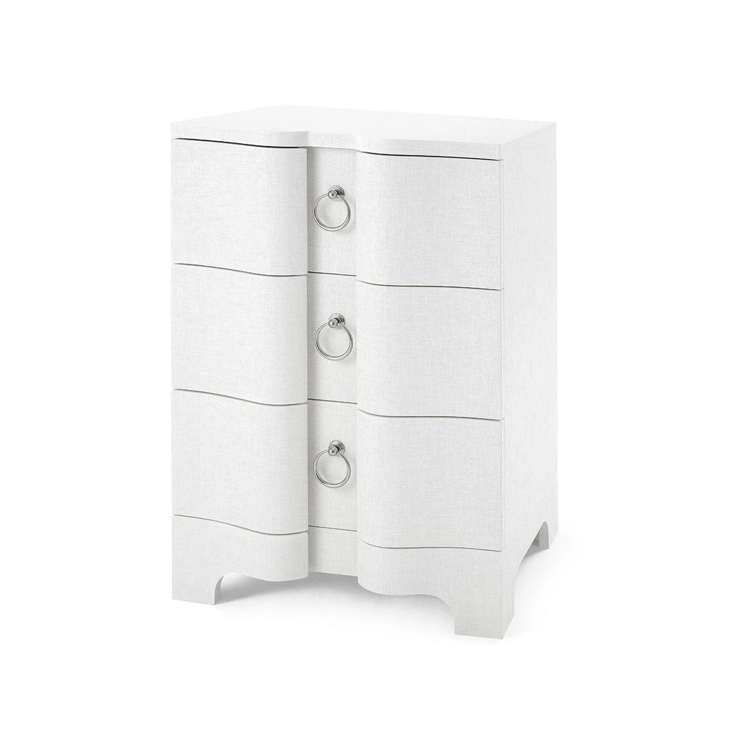 Bungalow 5 New Arrivals Bardot 3 Drawer Side Table White 3 Bungalow 5 New Arrivals Bardot 3 Drawer Side Table White
