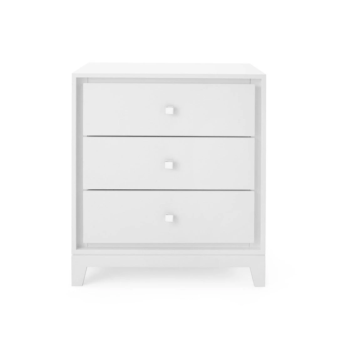 Bungalow 5 Bergamo Three Drawer Side Table White 5 Bungalow 5 Bergamo Three Drawer Side Table White