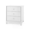 Bungalow 5 Bergamo Three Drawer Side Table White