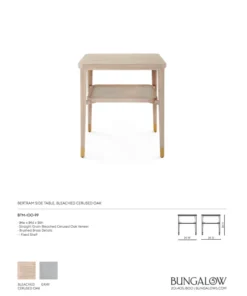 Bungalow 5 New Arrivals Bertram Side Table Bleached Cerused Oak 14 Bungalow 5 New Arrivals Bertram Side Table Bleached Cerused Oak