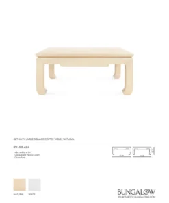 Bungalow 5 Bethany Large Square Coffee Table Natural