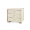 Bungalow 5 New Arrivals Blake 3 Drawer Side Table Blanched Oak