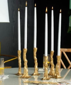 Bungalow 5 Branch Candlestick Set Gold
