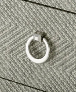 Bungalow 5 Brittany 3 Drawer Side Table Gray Tweed