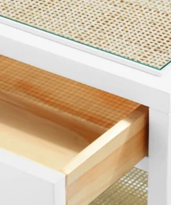 Bungalow 5 Caanan 1 Drawer Side Table White New Arrivals